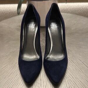 Stuart Weitzman Blue Suede Heels